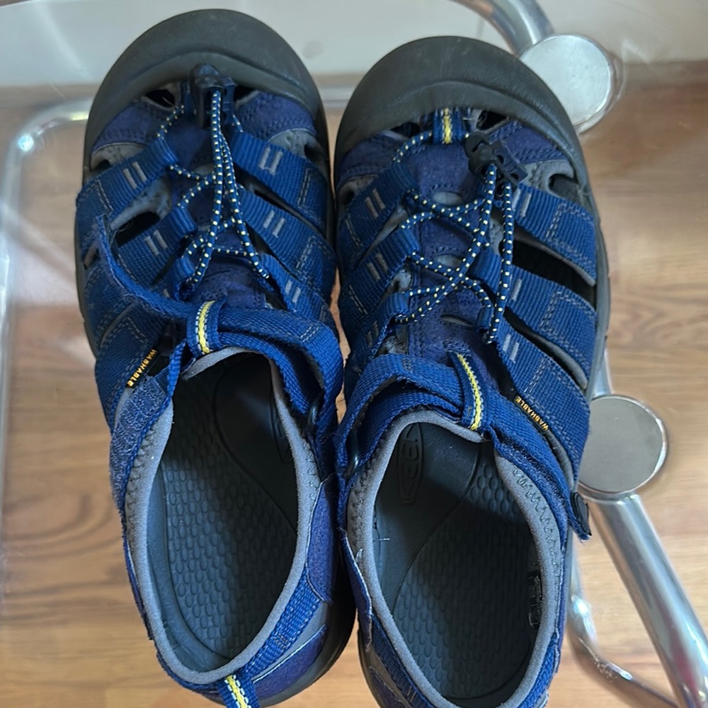 Keen Blue and Black Sandals with Protective Toe Cap and Ventilation